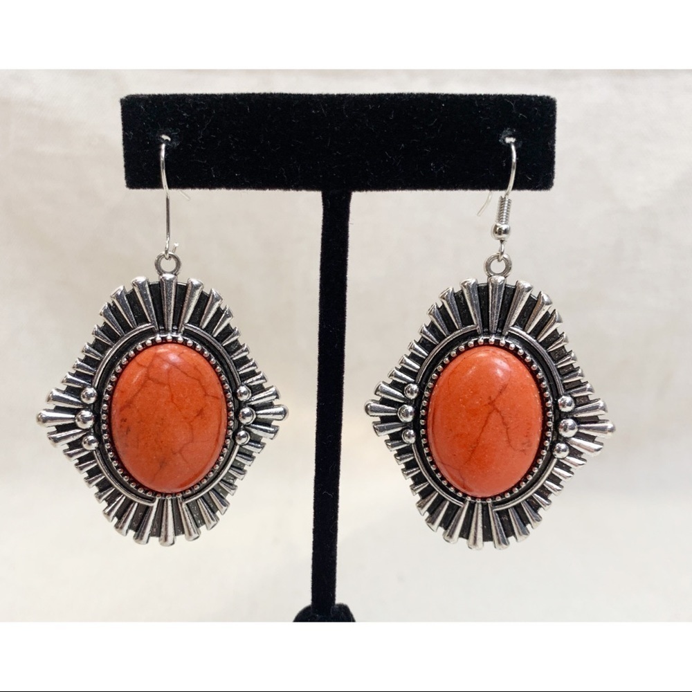 Southwestern style stone earrings